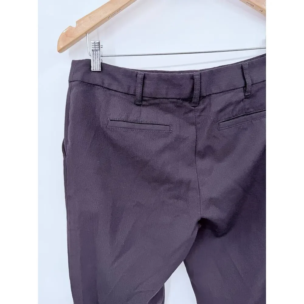 Tory Burch Wool Blend Skinny Dress Pants Navy Blue size 6